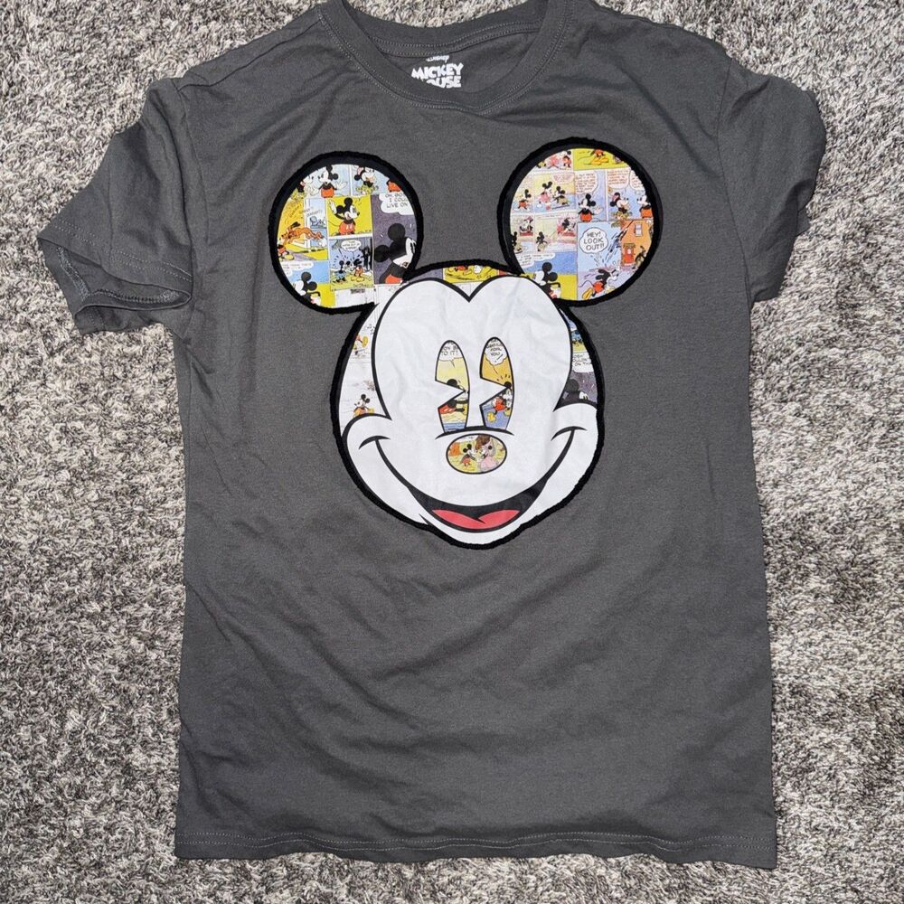 vintage disney teens size M short sleeve gray mickey mouse t shirt